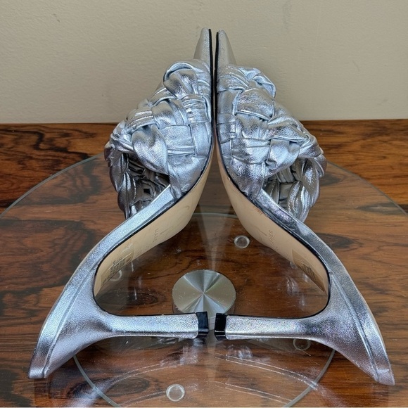 Marc Fisher Draya Square Toe Slide in silver - Picture 14 of 16